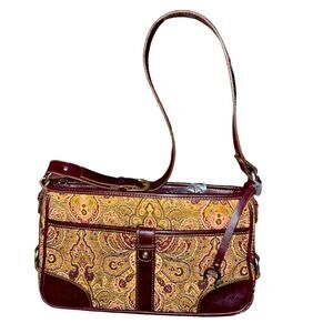 Etienne Aigner Tapestry Adjustable Shoulder Bag
